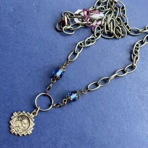 Repurposed Religious medal necklace